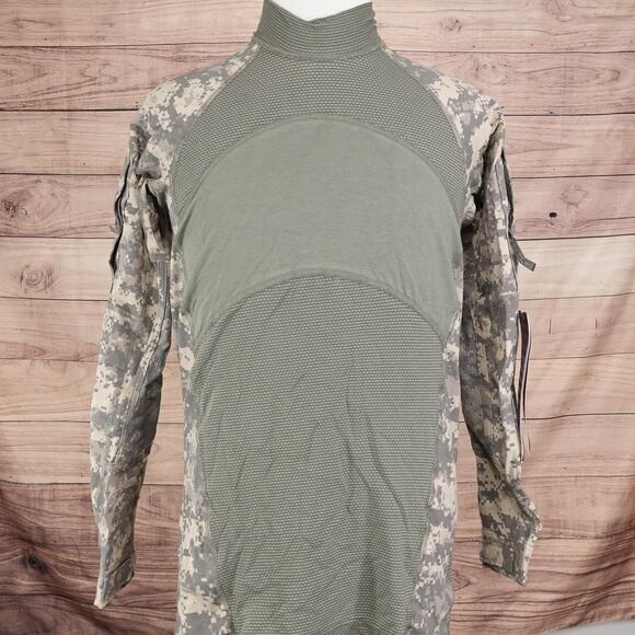 Massif Army Combat Shirt Mens Medium Green Camo ACS Tactical Flame Resistant Top - Picture 3 of 11